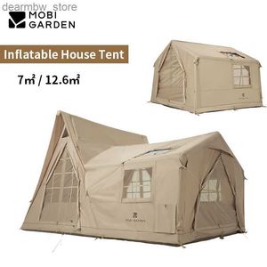 Carpas y refugios Mobi Jardín al aire libre Camping Air Tent 7/12.6 Nube 7 Villa Portable Inflable Inflable Espacio Gran Espacio Familia Cabaña Invierno 4 L48