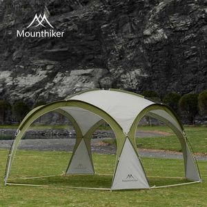 Tentes et abris Mounthiker Outdoor 15D Oxford Tentes de camping en dôme pour 8 à 10 personnes, grand auvent circulaire pour auvent frais, pare-soleil résistant à la pluie et au soleil Q231115