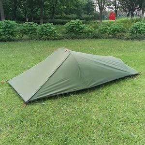 Tentes et abris Tente de camping en plein air tente de camping pour une personne tente étanche aviation support en aluminium tente de sac de couchage portable 230711