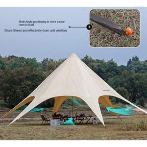 Tiendas de campaña y refugios al aire libre grande impermeable Spire Canopy Camping Campamento Sombrilla Tienda de playa Hexagonal en forma de estrella