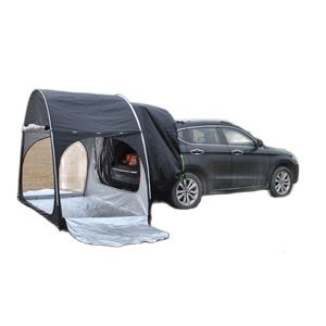 Tiendas de campaña y refugios Carpa trasera portátil impermeable para coche Carpa de extensión para bicicletas Refugio para acampar al aire libre SUV Remolque de gran espacio Carpa en la azotea 230324