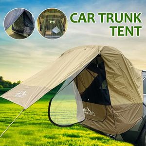 Tents and Shelters SUV Trunk Tent Camping Auto Tail Tent Waterproof Car Awning Portable Sunshade Rainproof Car Rear Tent For Camping Self-driving 231018