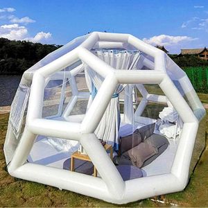 Carpas y refugios z Acampo al aire libre Tienda de burbujas inflable Transparente Spherical Clear House Garden Lodge Sky Sky Dome con gratis