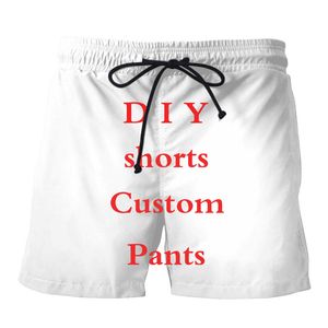 Tessffel Drop Unisex DIY Personalizar pantalones cortos Moda Casual 3DPrint Patrón Verano Divertido Playa S Pantalones 220706
