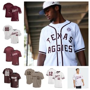 Universidad de Texas AM 3 Kaeden Kent 48 Hank Bard 20 Kasen Wells 47 Tab Tracy 5 JD Gregson camiseta de béisbol 1 Stanley Tucker 4 Travis Chestnut 35 Nathan Dettmer