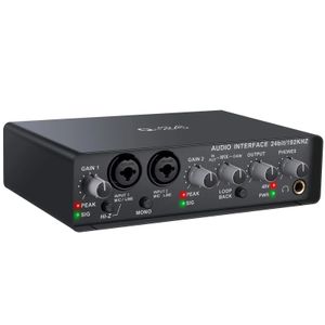 Teyun Q24 Interface Audio professionnelle universelle USB ordinateur arrangeur carte son avec moniteur guitare électrique enregistrement en direct 240110