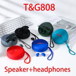 TG 808 nuevo BT portátil deportes al aire libre altavoz inalámbrico 2 en 1 + auriculares bluetooth inalámbrico audio de oído a oído