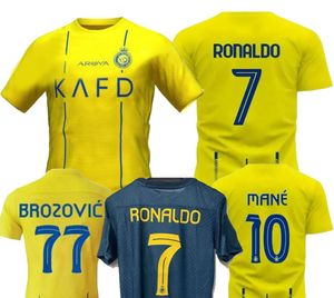 Al-Nassr FC 23-24 Jerseys de fútbol Ronaldo 7 Camiseta de jersey de fútbol Sportswear Kits personalizados Trailes entrenamiento Dhgate al por mayor para el excursionista de gimnasia Al Nassr
