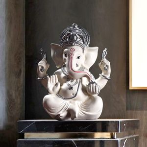 Colección de estatuas de Buda de Tailandia, regalo, tesoro de elefante antiguo, adornos de Shiva de la India, Zen para la decoración de la mesa del hogar