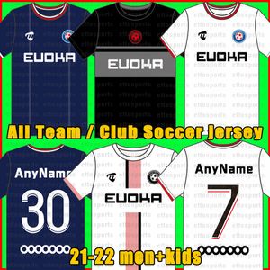 Tailandia Calidad superior 21 22 Todas las camisetas de fútbol del equipo 2021 2022 Camisetas de fútbol Logotipo personalizado Nombre del jugador Número Camiseta de fútbol 133