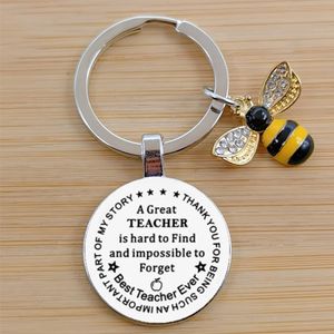 merci professeur un grand professeur porte-clés mignon insecte émail abeille porte-clés cadeau dames hommes laisser cadeau infirmière enseignant mentor cadeau
