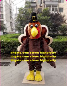 Costume de mascotte de dinde pour Thanksgiving, tenue de personnage de dessin animé pour adulte, Costume de Distribution de dépliants, campagne populaire zz7817