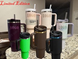THE 1:1 Same QUENCHER H2.0 Black Chroma Chocolate Gold Cosmo Pink Parade Hunt Fish Iceflow Flowstate Edtion Limited TUMBLER Tasses glacées de 40 oz 304 tasses à vin Swig