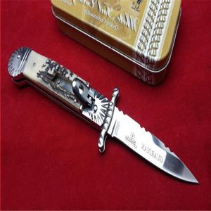 Le 9 Antler Patron Cuisine Couteau horizontal Hubertus Action Couteaux automatiques Single Inch Solingen Guardian Edc Poignée Outils Rrrjh