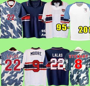 Le 94 95 97 2013 USA Football Shirt Shirt Retro Soccer Jerseys Lalas Sorber Perez Balboa Stewart Wegerle Moore Classic Shirt