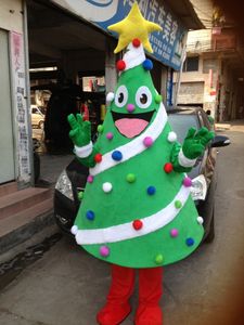 La robe de mascotte de dessin animé de sapin de Noël habille le costume de taille adulte costume de mascotte de carnaval fête gratuite saint valentin