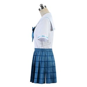 Le détective est déjà mort Nagisa Natsunagi Cosplay Costume Tantei wa Mou Shindeiru School Girl Jupe Set Blue Sailor Suit Y0913