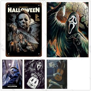 The Grim Reaper Vintage Metal Painting Retro Movies Poster Diseño divertido para cafeterías Bar Pub Beer Club Placas de decoración de pared de metal 20x30 cm Woo