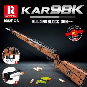 The Kar 98k Sniper Rifle Guns Building Blocks Military Firearms Series MOC Weapon Model Boys Kids Gun Children Shooting Game Education Toys Christmas Gifts