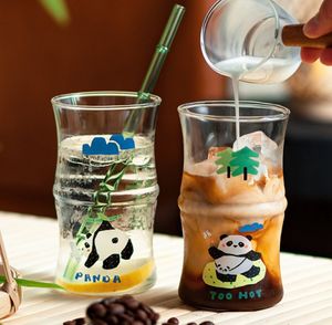 La dernière tasse à café en paille de verre Bamboo Panda de 13,5 oz, de nombreux choix de style, prend en charge la personnalisation de n'importe quel logo