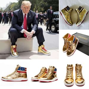 New T Trump Sneakers Trump Flag Trump Chaussures Or The Never Surrender High-tops 1 TS Gold Custom Outdoor Sneakers Comfort Sport Trendy Lace-up Party Shoes