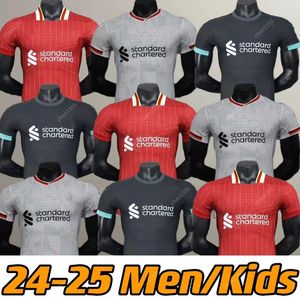 Les RedsMohamed Salah Darwin Nunez 24 25 Maillot de football pour hommes Dominik Szoboszlai Andy Robertson Alisson Becker Joe Gomez Joel Matip Curtis Jones Kit pour enfants