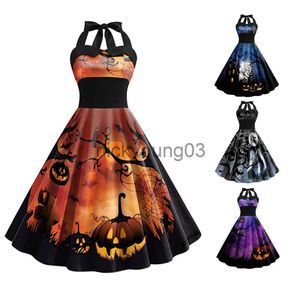 Thème Costume Noir Gothique Halloween Costumes Femmes Robe 2023 Robe Femme Sexy Halter Sorcière Cosplay Robes De Soirée Cauchemar Disfraces Mujer x1010