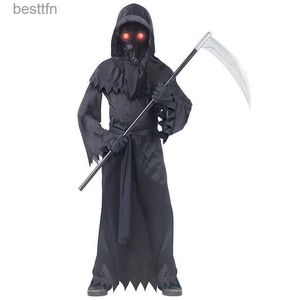 Thème Costume Enfant py Yeux Rouges Fade In Et Out Phantom Grim Reaper Glow In The Dark Come Costume Cosplay Enfants Halloween Carnaval PartyL231007