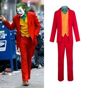 Thème Costume Clown Joker Phoenix Arthur Fleck Cosplay vient Anime Figure Halloween vient jeu de rôle vêtements costume uniforme perruque + casquetteL231013