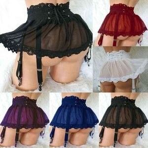 Traje temático Fantasia Lencería sexy Traje porno Traje exótico Vestidos de mucama Cosplay Traje de stripper Ver a través de Mini falda Juego de roles para 18 220914H