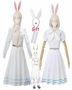 Thème Costume Nouveau Anime Cosplay Beastars Haru Costume Lolita Robe Perruque Oreilles Femmes Japonais Uniforme Scolaire Lapin Blanc Halloween C6902319