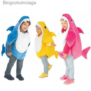 Thème Costume nouveauté unisexe enfant en bas âge famille requin enfants Halloween 3 couleurs Cosplay bébé ComesL231013
