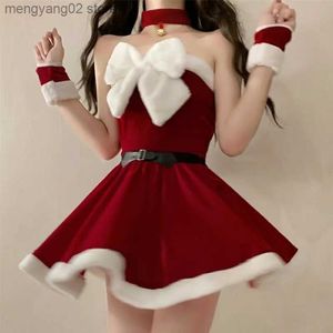 Costume à thème Sexy Noël vient pour les femmes Père Noël Cosplay Fête de vacances Performance Vêtements Tentant Uniforme Live Streaming Tissu T231013