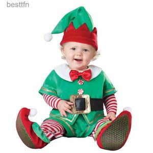 Costume à thème Cosplay de Noël pour tout-petits Père Noël arrive Nouvel An Elf Cerf Fête Garçons Filles Performance Vêtements avec chapeau 90-160CML231013