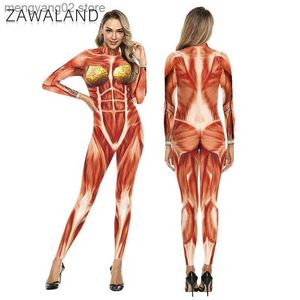 Traje temático Zawaland Spandex Body Hombres y mujeres Cosplay Venir Manga larga Halloween Carnaval Fiesta Traje de cuerpo completo Muscle Catsuit T231013