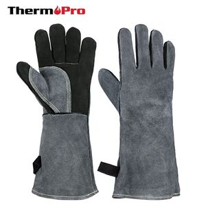 ThermoPro GL02 500 Guantes de horno resistentes al calor Mitts Hornear BBQ para parrilla Aislamiento Cuero Forjado Soldadura 220510