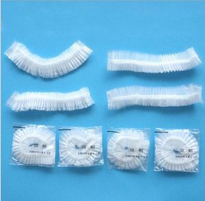 Thick Disposable Shower Cap 100pcs/ Bag Transparent Spa Salon Hotel Elastic Bathroom Product Accessoriess ship by DHL