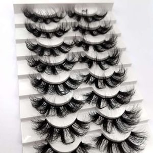 Cils épais, faux cils européens et américains de style explosif, cils bouclés et désordonnés en gros, 8 paires, 18-25 mm