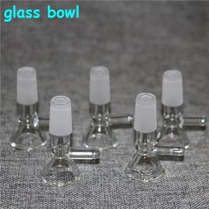 Narguilés Bol en verre Pyrex épais avec 14mm 18mm Bols de tabac à base d'herbes mâles pour conduites d'eau Bongs nectar de verre