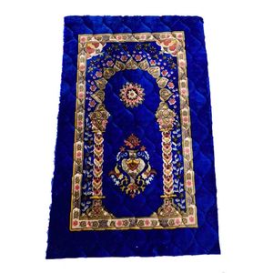 Alfombras gruesas de Cachemira para oración musulmana, alfombra de adoración de chenilla de alta gama, alfombras islámicas de Musallah de 110x70cm, alfombra antideslizante árabe ZYY999