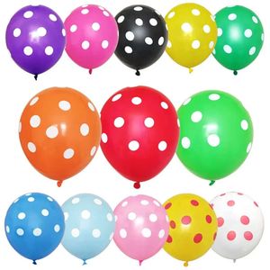 Gros de látex colorido 100pcs/lote globos de lunares de lunares bobas de aire de boda festival de cumpleaños de boda decoración de globos th1233