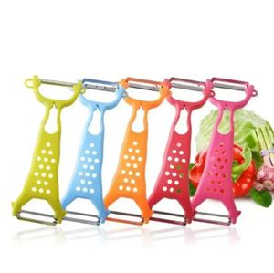 Cuchillo para pelar de doble cabeza grueso, pelador de plástico, rallador multifunción para frutas y patatas de cocina para el hogar, venta al por mayor GG