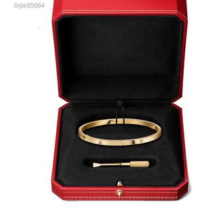 Bracelet Thin Love avec Tournevis 6 Diamants Bracelets Designer Bijoux de Luxe Femme 3.65mm Or Rose Platine Bracelets pour Femme Accessoires B6047617yb7j