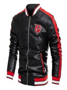THOSHINE Brand Fashion en cuir vestes Men de printemps et d'automne Patchwork Slim Jacket Male Cool Style Motocycle Coats Overwear Tops M3888198