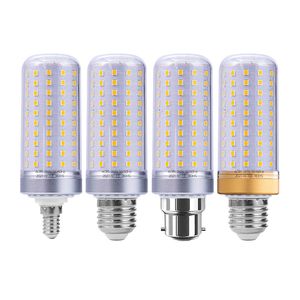 Luz de bulbos de maíz LED de tres colores SMD2835 E27 B22 E14 Lámpara LED 12W 16W 25W 220V 110V 360 Angle SMD LED Bulbas Usastar