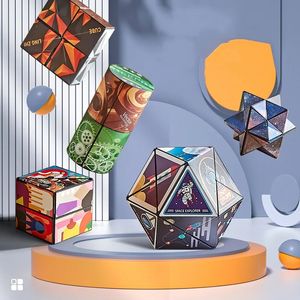 Three-dimensional Variety Magic Cube Anti Stress Toy Geometry Infinite Magnetic Changeable Cube Children Reliever Fidget Toys