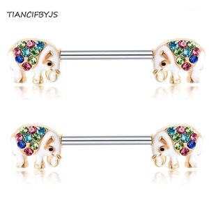 TIANCIFBYJS Piercing para pezón con barra, pendiente Carlitage de acero inoxidable 14G, joyería para todo el cuerpo, anillos para pezón de cristal, barras 20pcs1287N