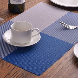 Quality Placemats for Dining Table Home Woven Vinyl Washable Table Place mats Durable Heat-resistant Table Mats Non-slip design