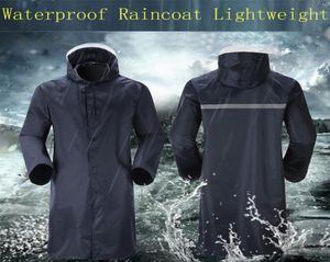 Tide Rain Jacket Hombres Impermeable Impermeable Ligero Casual Con Capucha Abrigo Largo Men039s Chaquetas1468043