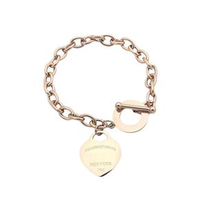 Pulsera Tiffan de diseñador para mujer, pulseras con dijes de calidad originales, nuevos cierres, cadena de moda para hombres y mujeres, regalos de joyería